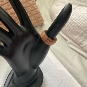 Elegant Brown Wooden Ring Handmade